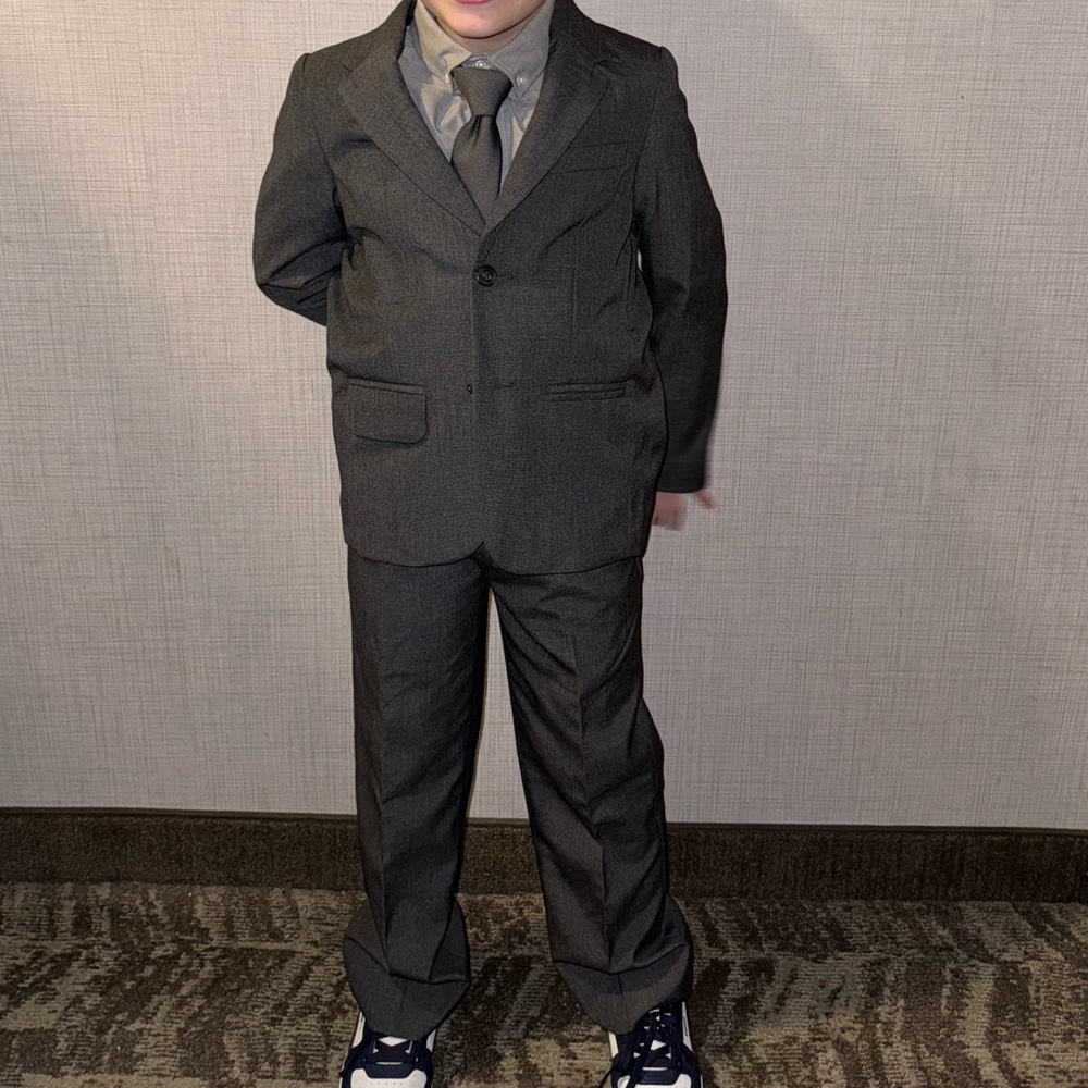 Boys gray formal suit